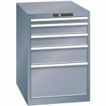 ARMOIRES À TIROIRS GRIS 564X725X800 AVEC 5 TIROIRS 75KG - LISTA