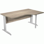 BUREAU 90° DROIT PIEDS L MÉTAL FAST 160CM CHÊNE CANADIEN