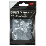 COGEX - COLLIERS DE SERRAGE ACIER ZINGUE - D 19 A 30 MM - 10 PCS