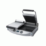 DOUBLE GRILL PANINI VITROCÉRAMIQUE NOIR LISSE DIGITAL SPIDOCOOK UNOX