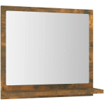 MIROIR DE BAIN CHÊNE FUMÉ 40X10,5X37 CM BOIS D'INGÉNIERIE