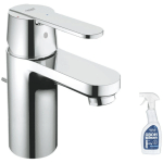 MITIGEUR LAVABO GROHE QUICKFIX GET TAILLE S AVEC TIRETTE ET VIDAGE + NETTOYANT GROHCLEAN - CHROMÉ