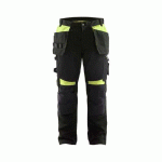 PANTALON DE TRAVAIL ARTISAN NOIR JAUNE FLUO TAILLE C62 - BLAKLADER