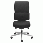 CHAISE DE BUREAU IMAX - DOSSIER TISSU NOIR - SYNCHRONE + RÉGALGE PROFONDEUR D