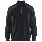 SWEAT COL CAMIONNEUR BICOLORE NOIR/GRIS FONCÉ TAILLE 4XL - BLAKLADER