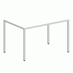 TABLE LOKI 120X80X75 CM BLANC/BLANC