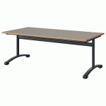 TABLE MALIBU 160X80 T3 DL STRA ALAISÉ GRIS U727/GRIS 7016