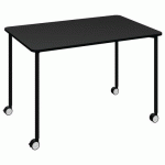 TABLE MOBILE FLEX OFFICE 116X76 CM PLATEAU NOIR - PAPERFLOW