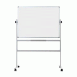 TABLEAU BLANC PIVOTANT BI-OFFICE, SURFACE EN ACIER CÉRAMIQUE DOUBLE FACE, STRUCTURE EN ALUMINIUM, 90 X 120 CM