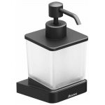 10° - DISTRIBUTEUR DE SAVON LIQUIDE AVEC SUPPORT, NOIR / VERRE X07P559 - RAVAK