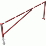 BARRIÈRE PIVOTANTE À BÉTONNER CADENAS-3500 MM-ROUGE/BLANC - SCHAKE