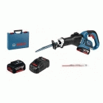 BOSCH 1 SCIE SABRE GSA 18 V-32, CARRYING CASE, 2X5.0 AH, CHARGER, 2 SAW BLADES