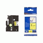 BROTHER TZE-FX611 RUBAN D'ÉTIQUETTE NOIR SUR JAUNE