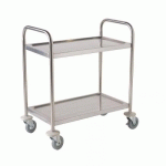 CHARIOT DE SERVICE INOX 2 PLATEAUX 710 X 405 MM VOGUE