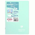 KOVERBOOK BLUSH CAHIER PIQUÉ A5 96 PAGES LIGNÉ COUVERTURE POLYPROPYLÈNE OPAQUE BICOLORE. - MENTHE À L'EAU/ROSE POUDRÉ - LOT DE 5