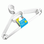 LOT DE 4 - CINTRE EN PLASTIQUE AVEC BARRE - LOT DE 10