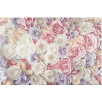 PAPIER PEINT INTISSÉ PREMIUM - PASTEL PAPER ART ROSES - MURAL LARGE DIMENSION HXL: 190CM X 288CM