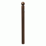 POTELET AMOVIBLE PRIMABLOC 3 CLÉS ID.BOULE ZINC MARRON 8017 - PROCITY