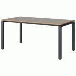 TABLE MALIBU 160X80 T5 SOUDÉ STRA ALAISÉ GRIS U727/GRIS 7016