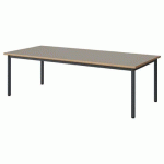 TABLE MALIBU 180X80 T2 4P STRA ALAISÉ GRIS U727/GRIS 7016