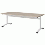 TABLE MALIBU 180X80 T4 DL STRA ABS ACACIA/BLC 9016