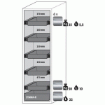 ARMOIRE SÉCURITÉ S-PHOENIX-90 S90.196.060.075.FDASR GRIS - ASECOS