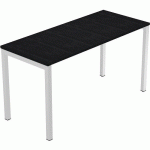 BUREAU DROIT FAST 4 PIEDS MÉTAL - 140X60 CM - NOIR