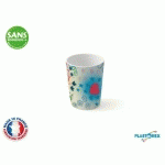 GOBELET 20 CL MELAMINE BLANCHE DECOR CHAMPETRE