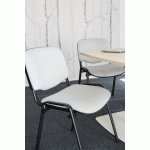 LOT DE 4 - CHAISE CONFÉRENCE ÉCO - PIEDS NOIR GRIS