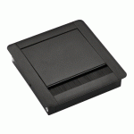 PASSE-CÂBLE RECTANGULAIRE STAVO - 120 X 128 MM - POUR BUREAU - NOIR SYNERCIA