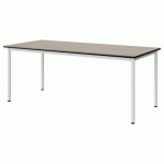 TABLE MALIBU 180X80 T5 4P STRA ANTIB ACACIA/NOIR BLC 9016