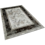 TAPIS SALON EN POLYESTER ESTAMPILLÉ ARGENT - 100X200CM - ARGENT - WELLHOME