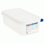ARAVEN BACS POUR ALIMENTS AVEC CODE COULEUR GN 1/3, 10 CM - 4 PIÈCES