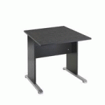 BUREAU DROIT 80 CM NOIR PIED L NOIR MONTRÉAL 2