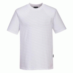LOT DE 2 - PORTWEST AS20 T-SHIRT ANTISTATIQUE ESD BLANC - TAILLE XS