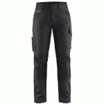 PANTALON DE TRAVAIL SERVICES STRETCH FEMME NOIR/GRIS FONCÉ TAILLE 44 - BLAKLADER