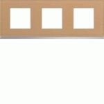 PLAQUE 3P H71 CORD LEATHER - APPAREILLAGE MURAL GALLERY HAGER WXP5113