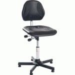 SIÈGE D'ATELIER COMFORT - BAS - PATIN - ACIER - NOIR - GLOBAL PROFESSIONAL SEATING
