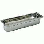 BAC GASTRONORME PLEIN INOX - SANS ANSE - GN 2/4 PROFONDEUR 4 CM