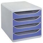 MULTIFORM MODULE DE CLASSEMENT EXACOMPTA BIG BOX 4 TIROIRS - BLEU