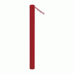 POTELET CARREFOUR Ø76 MM CHAINES 1 ANNEAU ZINC ROUGE 3004 - PROCITY