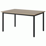 TABLE MALIBU 120X80 T4 4P STRA ABS CHÊNE 1146/NOIR 9005