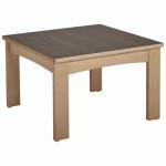 TABLES BASSE AUTIZE 60X60CM PIET. NATUREL/PLATEAU CHÊNE - MANUTAN EXPERT