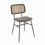 CHAISE INTÉRIEURE - NOELIA - NOIR/BEIGE - GRIS