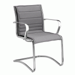 CHAISE VISITEUR ANDREA - TISSU GRIS