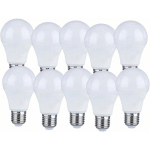 LOT DE 10 LOT DE 10 AMPOULES LED E27 9W A60 - LUMIÈRE BLANCHE CHAUD 4000K - 806 LUMEN