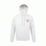 SWEAT-SHIRT AVEC CAPUCHE MIXTE PUBLICITAIRE SOL’S BLANC - MARQUAGE MULTICOLORE