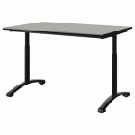 TABLE MALIBU 120X80 T3/T6 DL ST ISOS GRIS 1400/NO NOIR 9005 - MANUTAN EXPERT