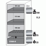 ARMOIRE SÉCURITÉ S-PEGASUS-90 S90.129.060.WDACR GRIS CLAIR - ASECOS