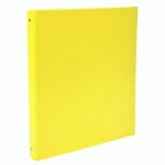 CLASSEUR REMBORDÉ POLYPROPYLÈNE 4 ANNEAUX 30MM - A4 - JAUNE - LOT DE 20